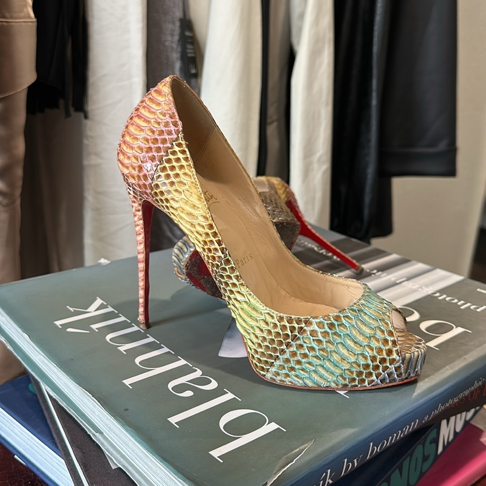 Multi Colored Python Christian Louboutin Pumps - image 6